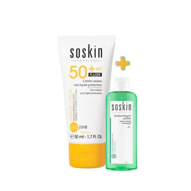 Soskin-Ecran-Fluide-Spf50-50ml-Gel-Nettoyant-100ml-OFFERT.jpg