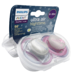 Avent Sucette Air Night time 6-18M+Sucette Air Night Time -50% SCF376/13+37