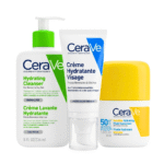Cerave Creme Hydratant Visage 52ml+Creme Lavant Hydratant & Ecran Fluide Format Voyage