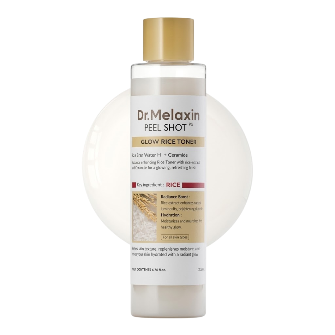 Dr.Melaxin-Peel-Shot-Glow-White-Rice-Toner-200ml.png Dr.Melaxin Peel Shot Glow White Rice Toner 200ml – Image 1