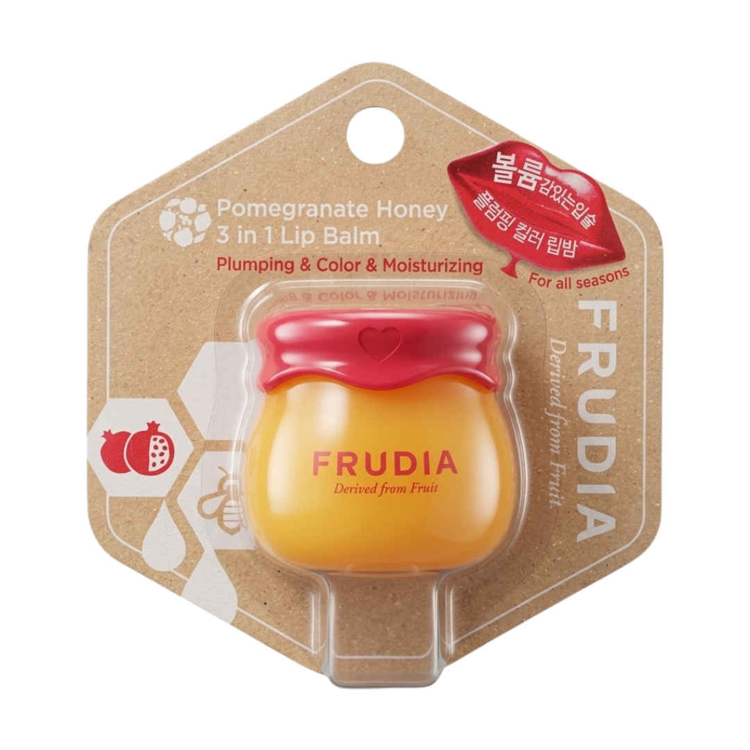 Frudia-Pomegranate-Honey-3in1-Lip-Balm-10g.png Frudia Pomegranate Honey 3in1 Lipstick Balm 10g – Image 1