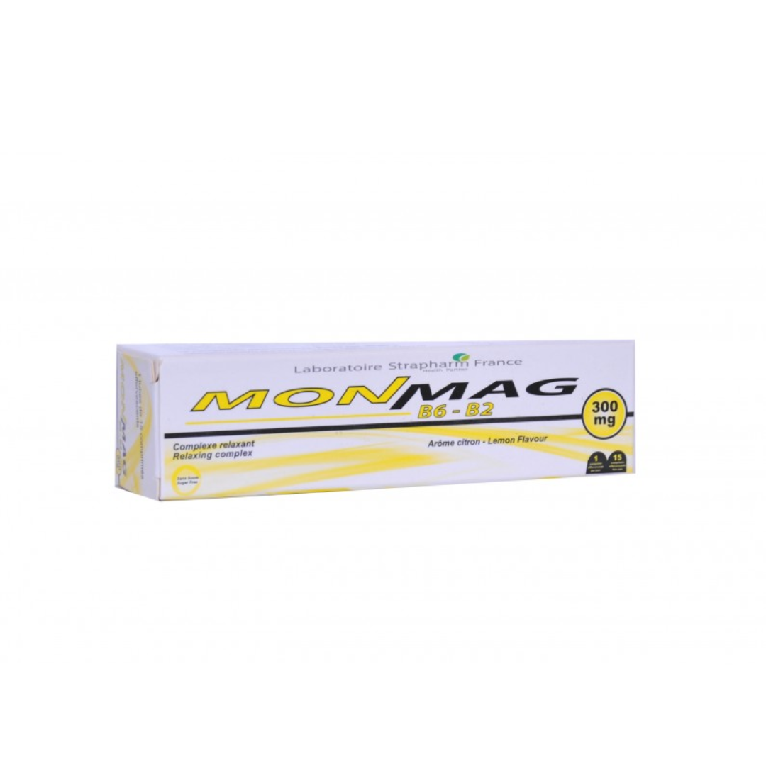 MonMag-B6-B2-300mg-15cps.png MonMag Citron 300mg 15 Comprimes – Image 1